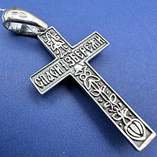 Масивний срібний хрест 8 г Срібло 925 проби Чоловічий хрестик, фото 2