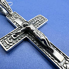 Масивний срібний хрест 8 г Срібло 925 проби Чоловічий хрестик, фото 3