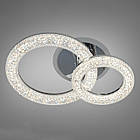 Світлодіодна люстра 42 Вт з підсвічуванням основи та пультом д/к колір каркасу хром D-3314/2HR LED 3color, фото 2