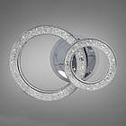 Світлодіодна люстра 42 Вт з підсвічуванням основи та пультом д/к колір каркасу хром D-3314/2HR LED 3color, фото 3