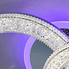 Світлодіодна люстра 42 Вт з підсвічуванням основи та пультом д/к колір каркасу хром D-3314/2HR LED 3color, фото 4