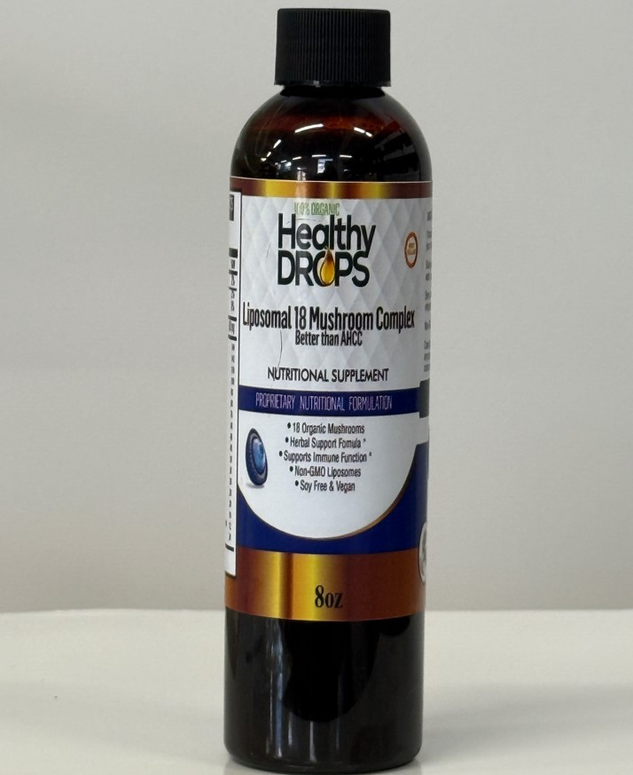 Healthy Drops Liposomal 18 Mushroom Complex / Ліпосомальний комплекс 18 грибів для імунітету 236 мл