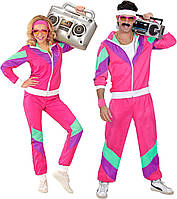Спортивний костюм у стилі 80-х 90-х рожевий XXL, комплект штани і кофта, ретро образ на Хелловін корпоратив карнавал