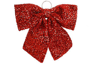 Бант новорічний з паєтками 34 см