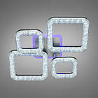 Світлодіодна люстра 70 Вт з підсвічуванням основи та пультом д/к колір каркасу чорний D-3316/2+2BK LED 3color d, фото 3