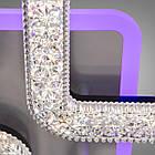 Світлодіодна люстра 70 Вт з підсвічуванням основи та пультом д/к колір каркасу чорний D-3316/2+2BK LED 3color d, фото 4