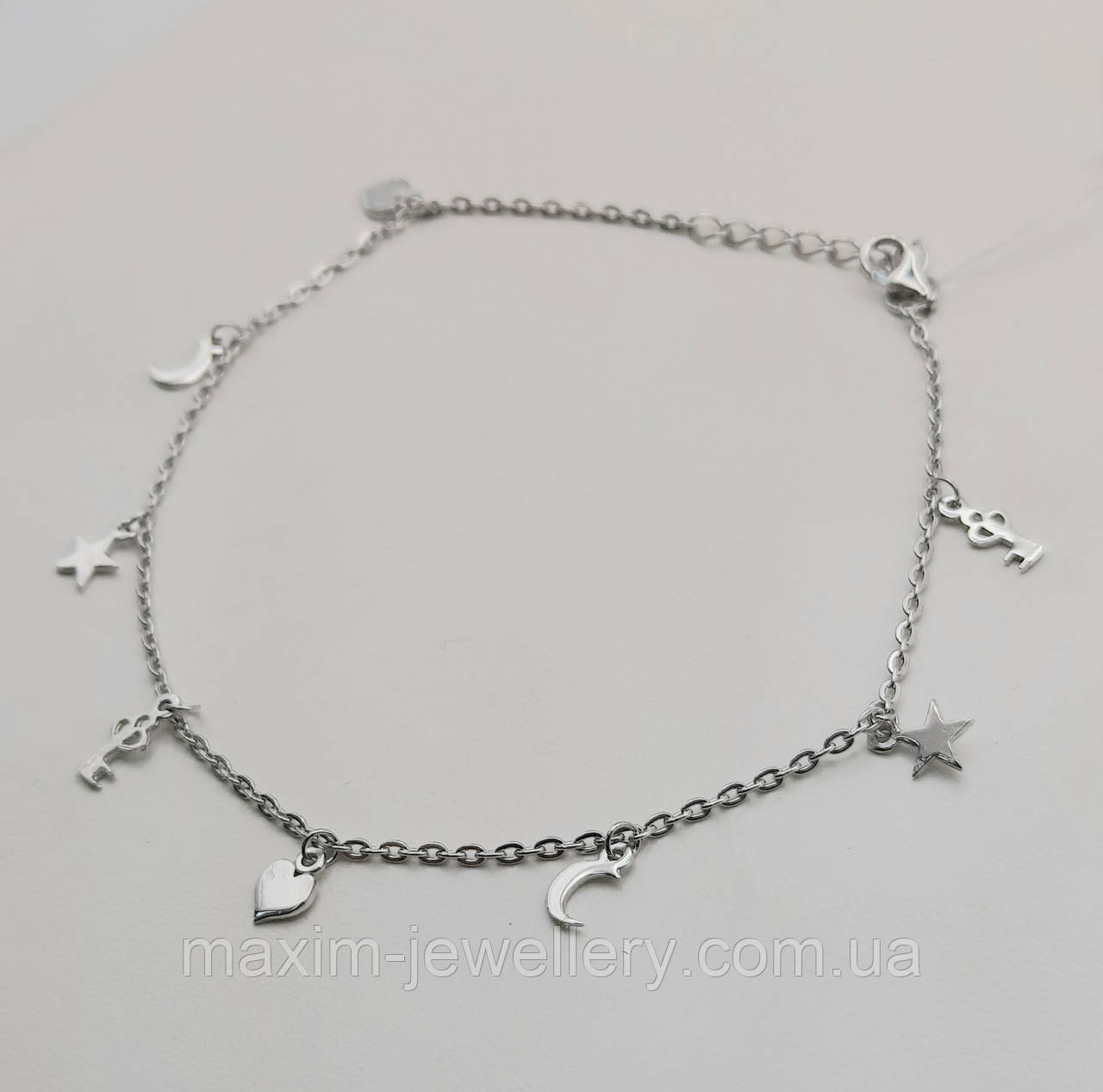 Срібний браслет на ногу, фото 1