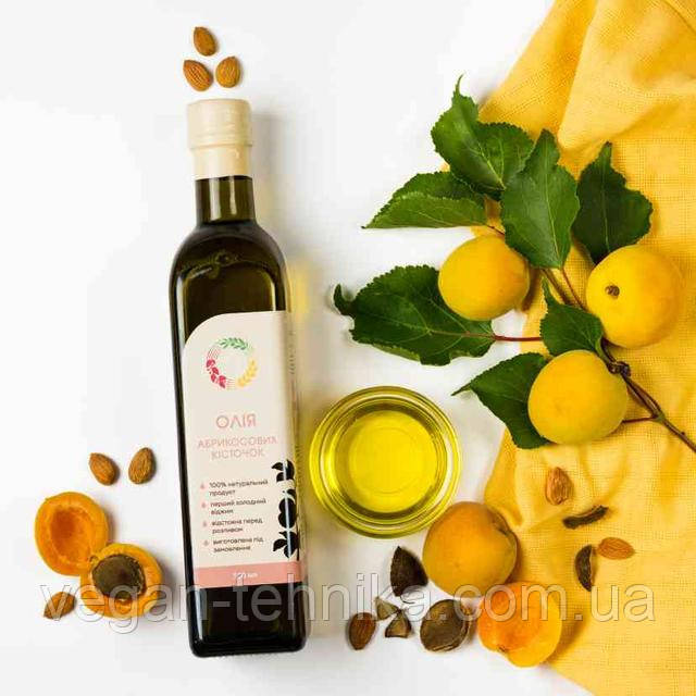Олія абрикосових кісточок першого холодного віджиму (сиродавлена), нерафінована – натуральне джерело Омега-6, вітамінів A та E для підтримки імунітету, серця та обміну речовин