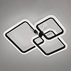 Світлодіодна люстра 65 Вт з підсвічуванням основи та пультом д/к колір каркасу чорний D-A9319/3BK LED 3color, фото 3