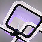 Світлодіодна люстра 65 Вт з підсвічуванням основи та пультом д/к колір каркасу чорний D-A9319/3BK LED 3color, фото 5