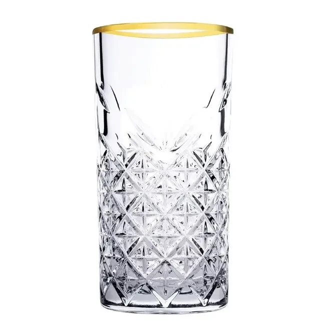 Набір високих скляних склянок Timeless 450 мл 4шт Pasabahce золото 52800G, фото 1