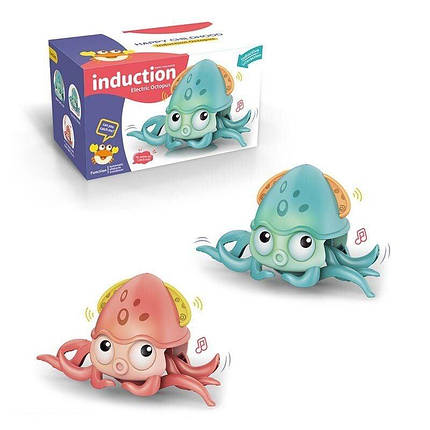 Кальмар QC 9 Y (60) 2 кольори, на батарейках, мелодія, підсвічування, сенсори руху, беззвучний режим, в коробці, фото 1