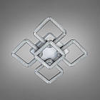 Світлодіодна люстра 80 Вт з підсвічуванням основи та пультом д/к колір каркасу чорнийD-3316/4+1BK LED 3color, фото 2