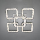 Світлодіодна люстра 80 Вт з підсвічуванням основи та пультом д/к колір каркасу чорнийD-3316/4+1BK LED 3color, фото 4