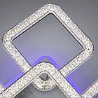 Світлодіодна люстра 80 Вт з підсвічуванням основи та пультом д/к колір каркасу чорнийD-3316/4+1BK LED 3color, фото 3