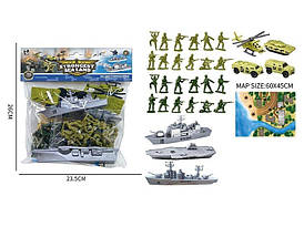 Комбат T 107 C (144/2) солдати, кораблі, вертоліт, танк, спецтехніка, ігрове поле, в пакеті