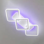 Світлодіодна люстра 75 Вт з підсвічуванням основи та пультом д/к колір каркасу білий D-A9271/2+1WH LED, фото 3