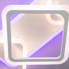 Світлодіодна люстра 75 Вт з підсвічуванням основи та пультом д/к колір каркасу білий D-A9271/2+1WH LED, фото 5