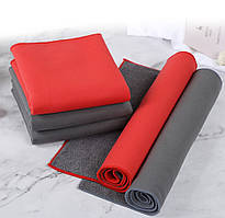 Рушник 30х30 см двосторонній, що вбирає, замшевий, швидковисихний