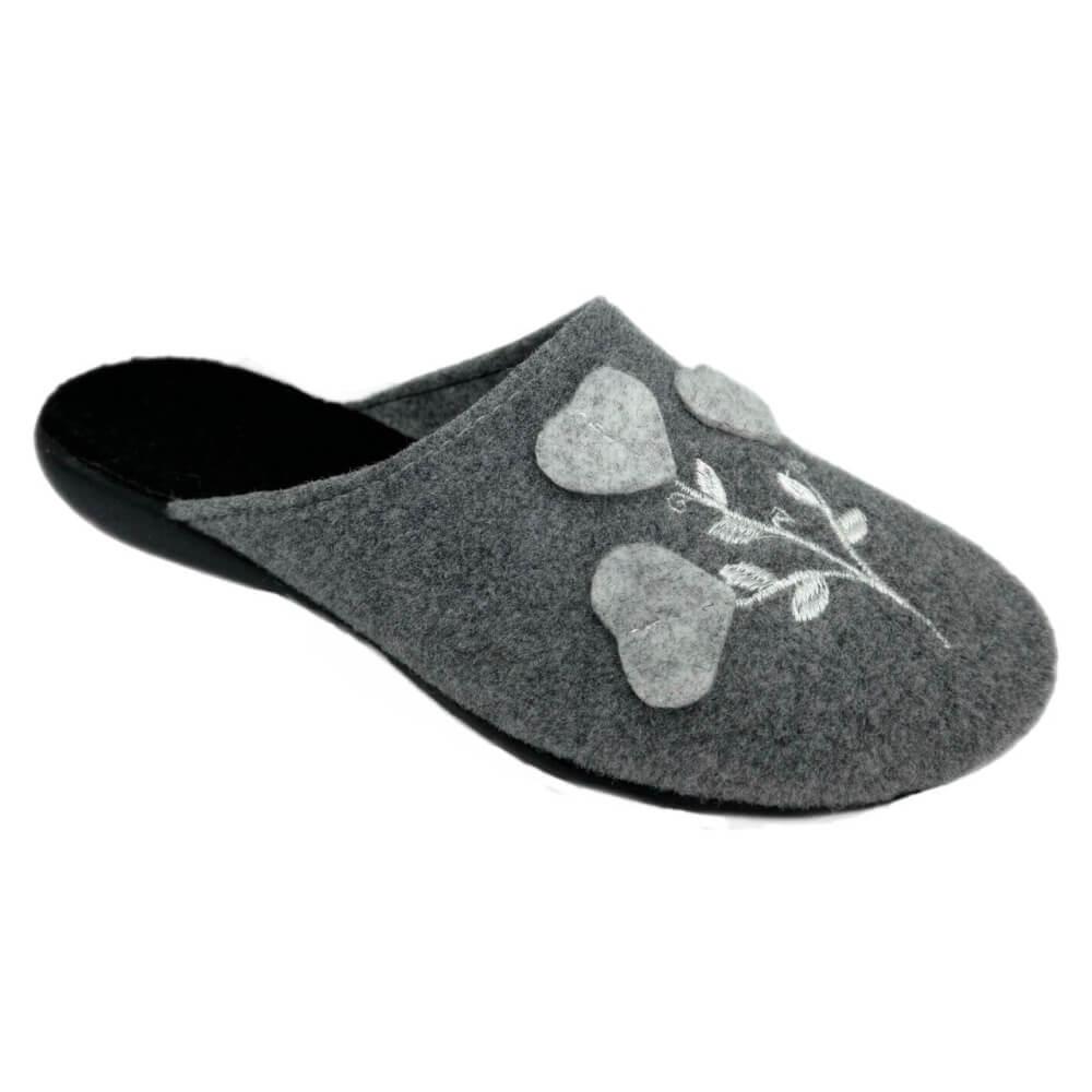 Тапочки жіночі кімнатні войлочні , тонка підошва, Klerotex, фото 1