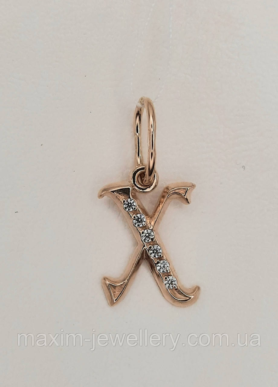 Золота підвіска у формі літери «Х», фото 1