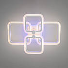 Світлодіодна люстра 70 Вт з підсвічуванням основи та пультом д/к колір каркасу білий D-A9319/4WH LED 3color, фото 2