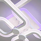 Світлодіодна люстра 70 Вт з підсвічуванням основи та пультом д/к колір каркасу білий D-A9319/4WH LED 3color, фото 4