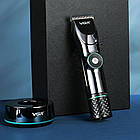 Професійна машинка для стриження волосся VGR V 256 з 6 насадками акумуляторний чоловічий тример для барберів, фото 4