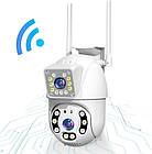 Подвійна камера WiFi V380 вулична поворотна з нічним баченням бездротова система відеоспостереження, фото 2