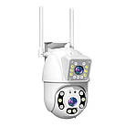 Подвійна камера WiFi V380 вулична поворотна з нічним баченням бездротова система відеоспостереження, фото 3