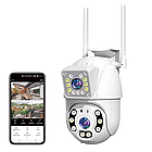 Подвійна камера WiFi V380 вулична поворотна з нічним баченням бездротова система відеоспостереження, фото 6