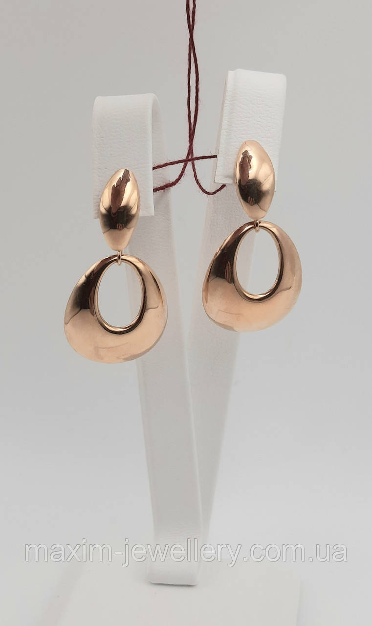 Золоті сережки "Крапля", фото 1