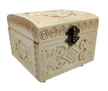 Різьблена дерев'яна шкатулка ручної роботи 12×12×10 см | Шкатулка з явіра з сухою різьбою | Подарунок з Карпат