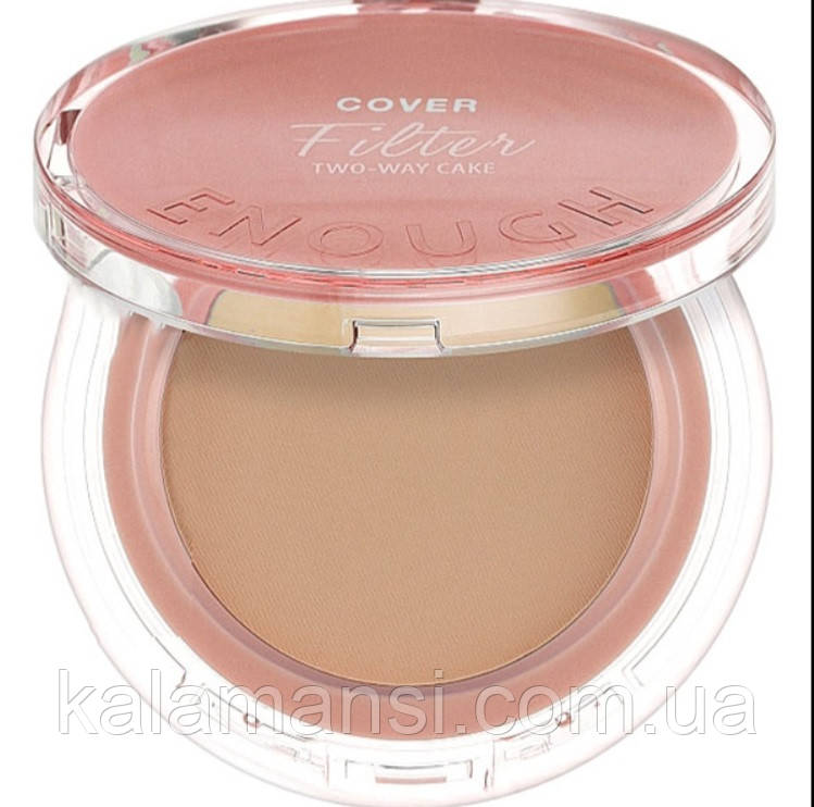 Компактна матуюча пудра із запаскою Enough Blur Filter Two-Way Cake SPF 28 PA++ (2x12g), фото 1