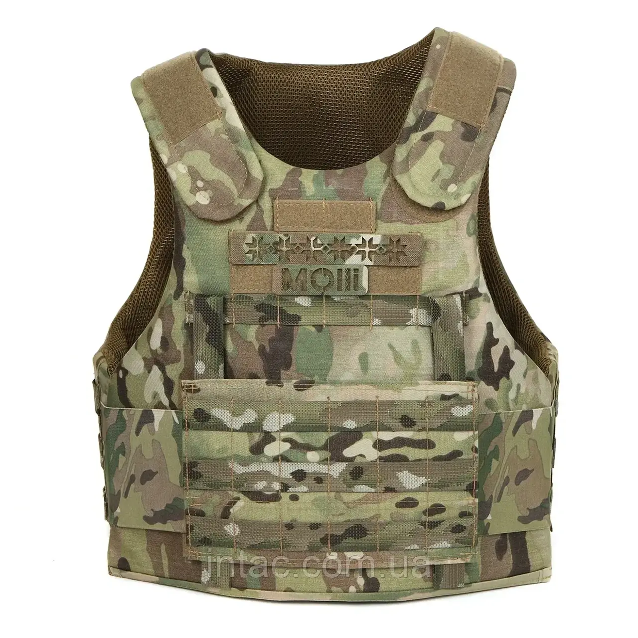 Балістична майка 1 або 2 класу ДСТУ, модульний жилет, мультикам, фото 1