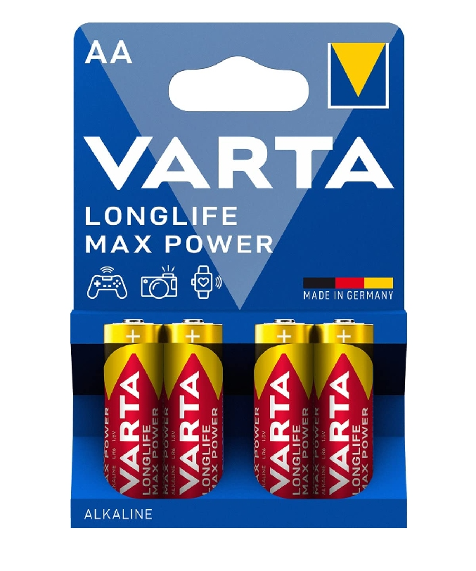 Батарейка Varta MAX POWER LR6/AA/ ALKALINE 4шт, фото 1