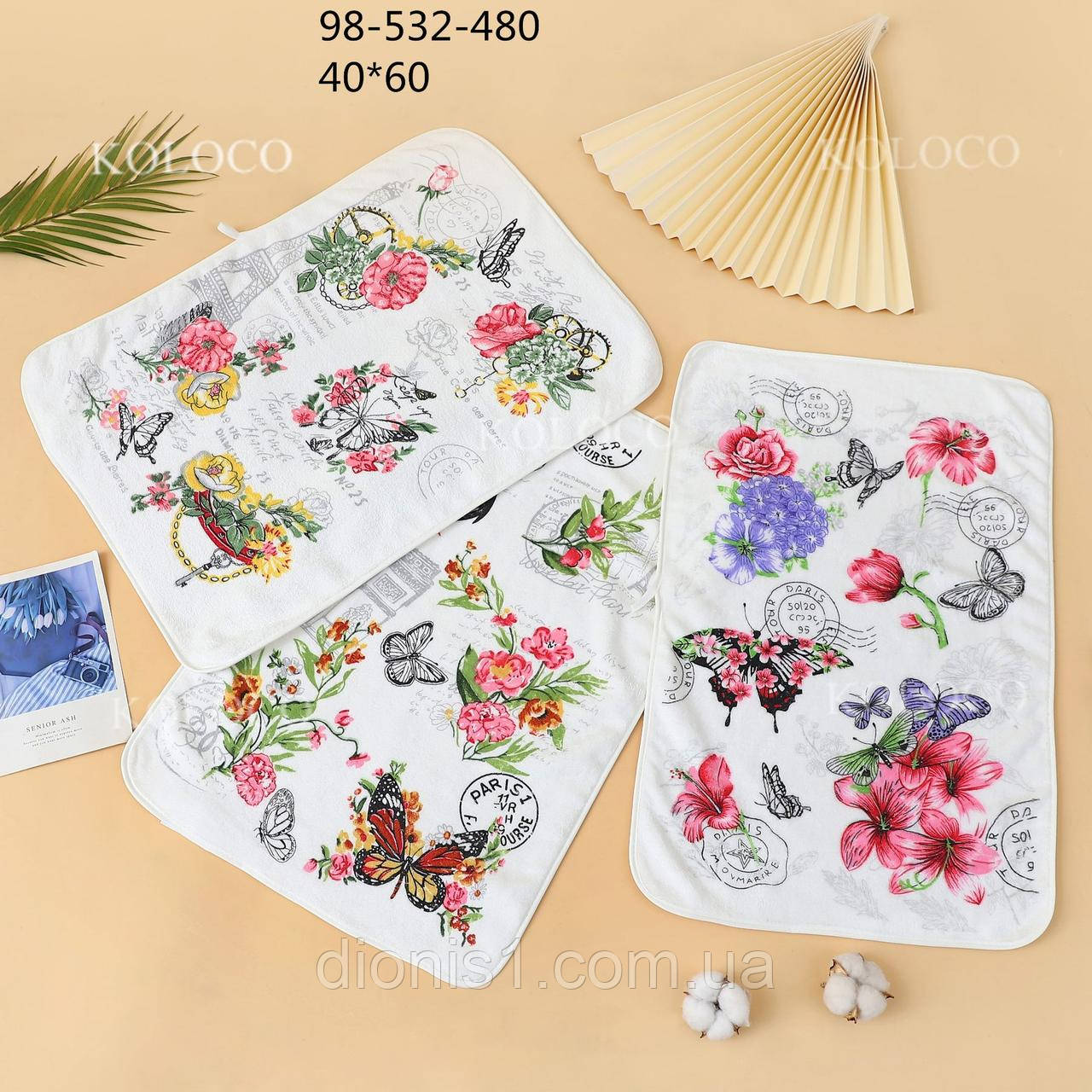 Кухонний рушник мікрофібра розмір 40х60 см 12 шт. в пакованні, фото 1