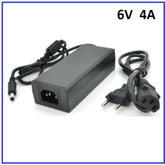 Імпульсний адаптер живлення Voltronic 6В 4А (24Вт) штекер 5.5/2.5, фото 1