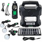 Портативна сонячна станція GD 1000A з трьома лампами акумуляторний ліхтар на сонячній батареї для кемпінгу, фото 2