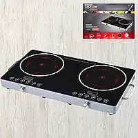Інфрачервона електроплита 4400 W Zepline ZP-062 Настільна двоконфоркова сенсорна електроплита для дому та дачІ