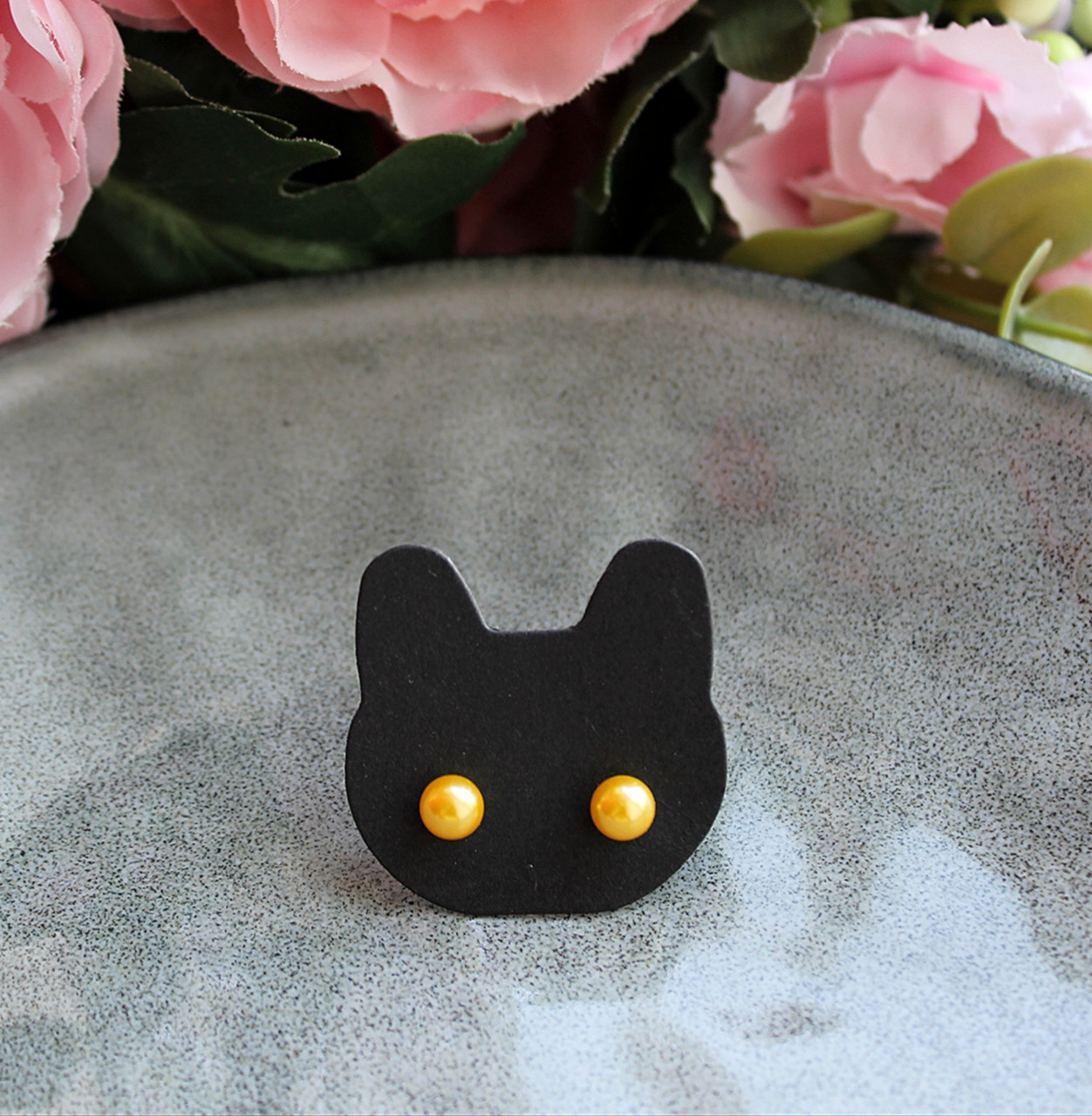 Сережки гвоздики " Золотисті перлини", фото 1