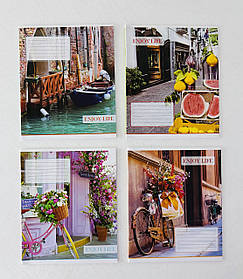 Зошит 36 аркушів у лінію Насолоджуйся життям (36Л863) Поліграфіст