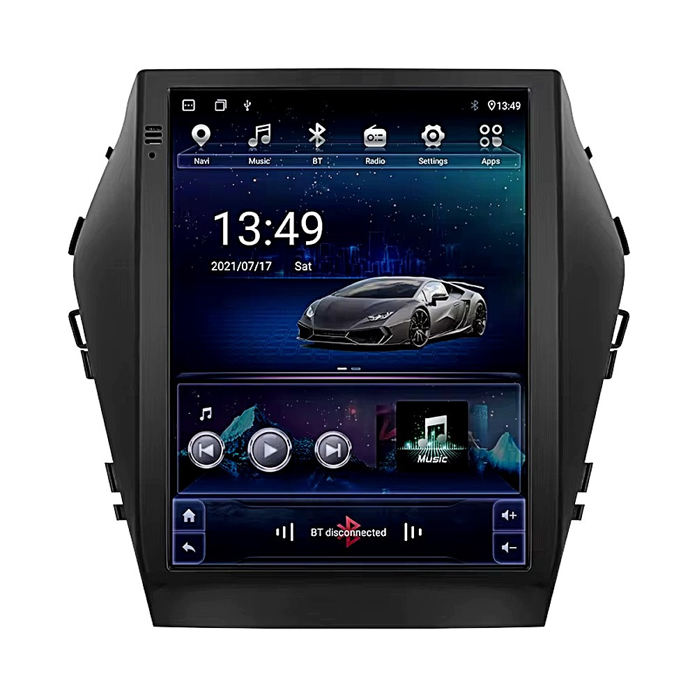 Штатна магнітола андроїд HUYNDAI Santa Fe 2013-2017(IX45)Tesla 10'LOW,штатний головний пристрій хюндай, фото 1