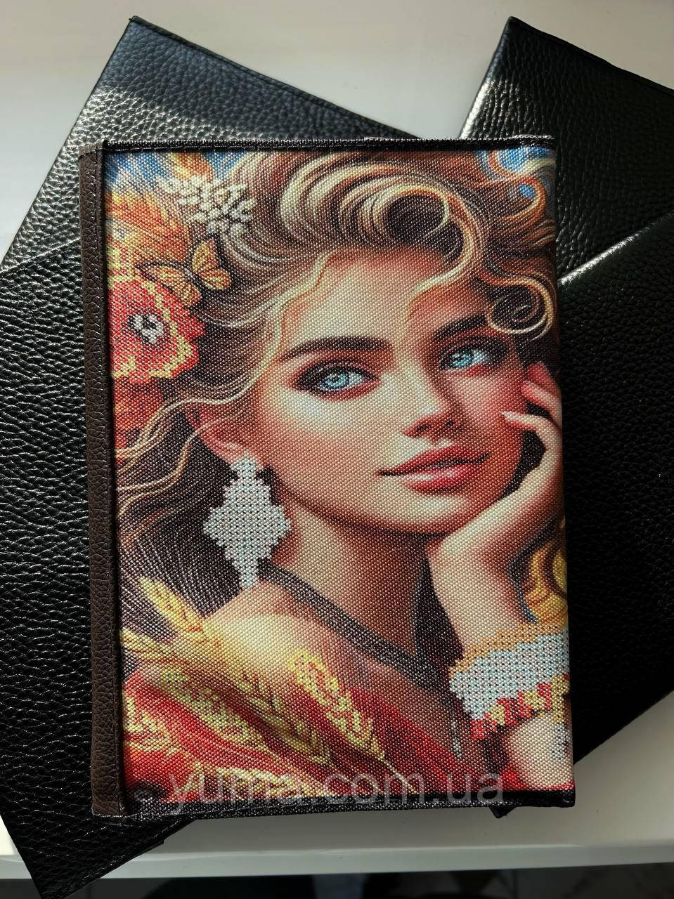 Шкіряна обкладинка для щоденника під вишивку, фото 1