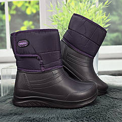 Чоботи жіночі зимові на пінковій калоші Gipanis темно-фіолетові 4343