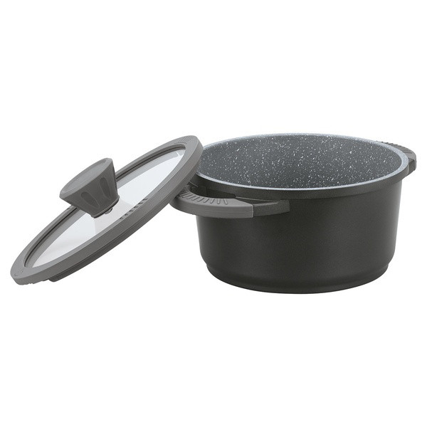 Каструля CROFTON Швейцарська технологія з антипригарним покриттям ILAG литий алюміній 20 см (2,5 л) + кришка, фото 1