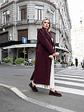 Пальто жіноче демісезонне Даяна марсала, фото 7