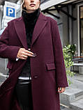 Пальто жіноче демісезонне Даяна марсала, фото 5