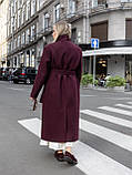 Пальто жіноче демісезонне Даяна марсала, фото 4