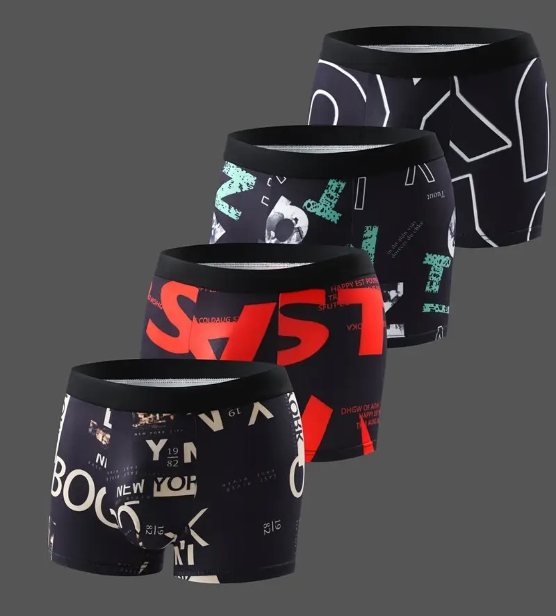 Набір чоловічих трусів XL 4 шт боксерів, труси боксери для чоловіків розмір 48-50, фото 1